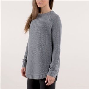 Lululemon Passage Gray Knit Merino Wool Sweater